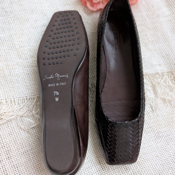 Sesto Meucci Dark Brown Woven Loafers - Picture 6 of 9